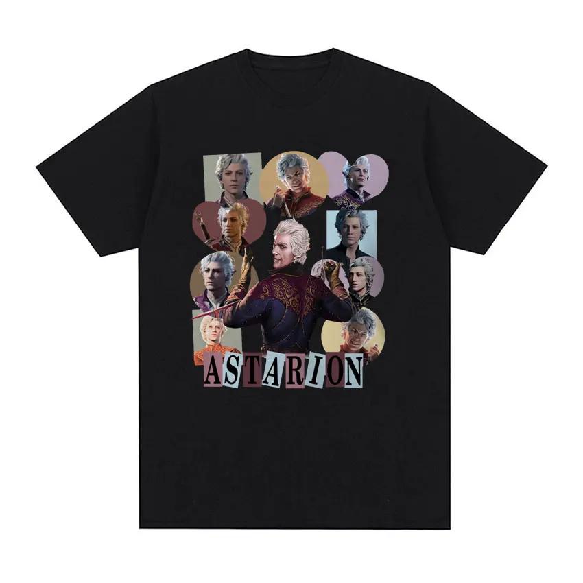 Vintage Astarion Halsin Baldurs Gate 3 Printed Graphic T-shirt Men's and Women's Short Sleeve T-shirt Men's Clothing Harajuku