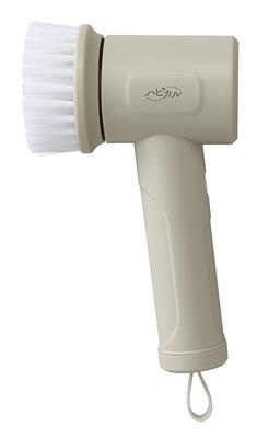 APIX INTL Hapical Multi Scrubber IPX7 Waterproof Rechargeable Compact Powerful Rotation Wide Range of Attachments Ivory AHR-505(IV)