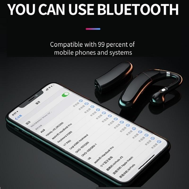 Dual Battery Long Standby Wireless Bluetooth Earphone Headphones Earbud with Microphone HD Music Headsets for