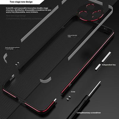 For Xiaomi Poco F7 Ultra 5G/Redmi K80 Pro 5G Bumper Case Metal Frame Phone Cover with Camera Lens Guard