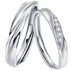 ALLOVE Anneaux de fiançailles pour couple en argent sterling