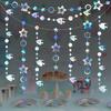 Ocean Themed Decoration Ocean Fish Paper Garland Pendant Birthday Party Decoration Colored Banner Hanging Ornament