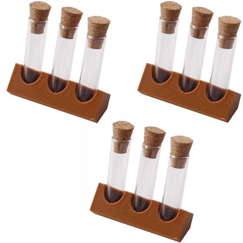 1/12 Dollhouse Miniature Glass Jar Test Tube Lab Kit, Child's Pretend Play Toy & Room Decor Accessory