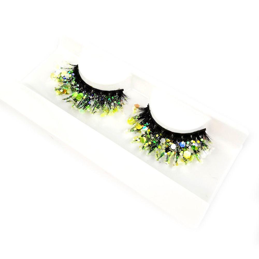 Sequins Eye Lashes Messy Long Eyelashes False Eyelashes Luminous 25mm 3D Mink Lashes