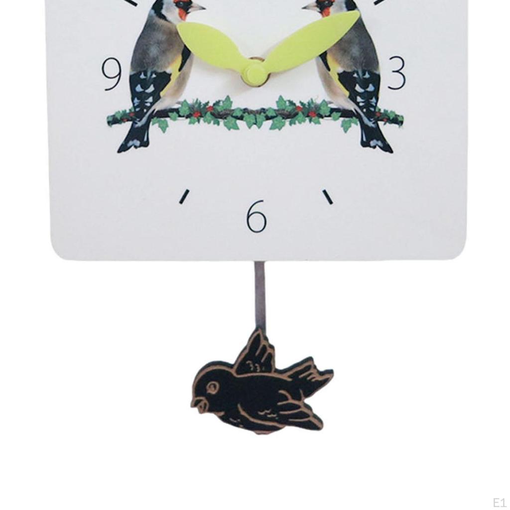 Wooden Cuckoo Clock Wall Adjustable Battery Powered Elegant with Pendulum for Living Room