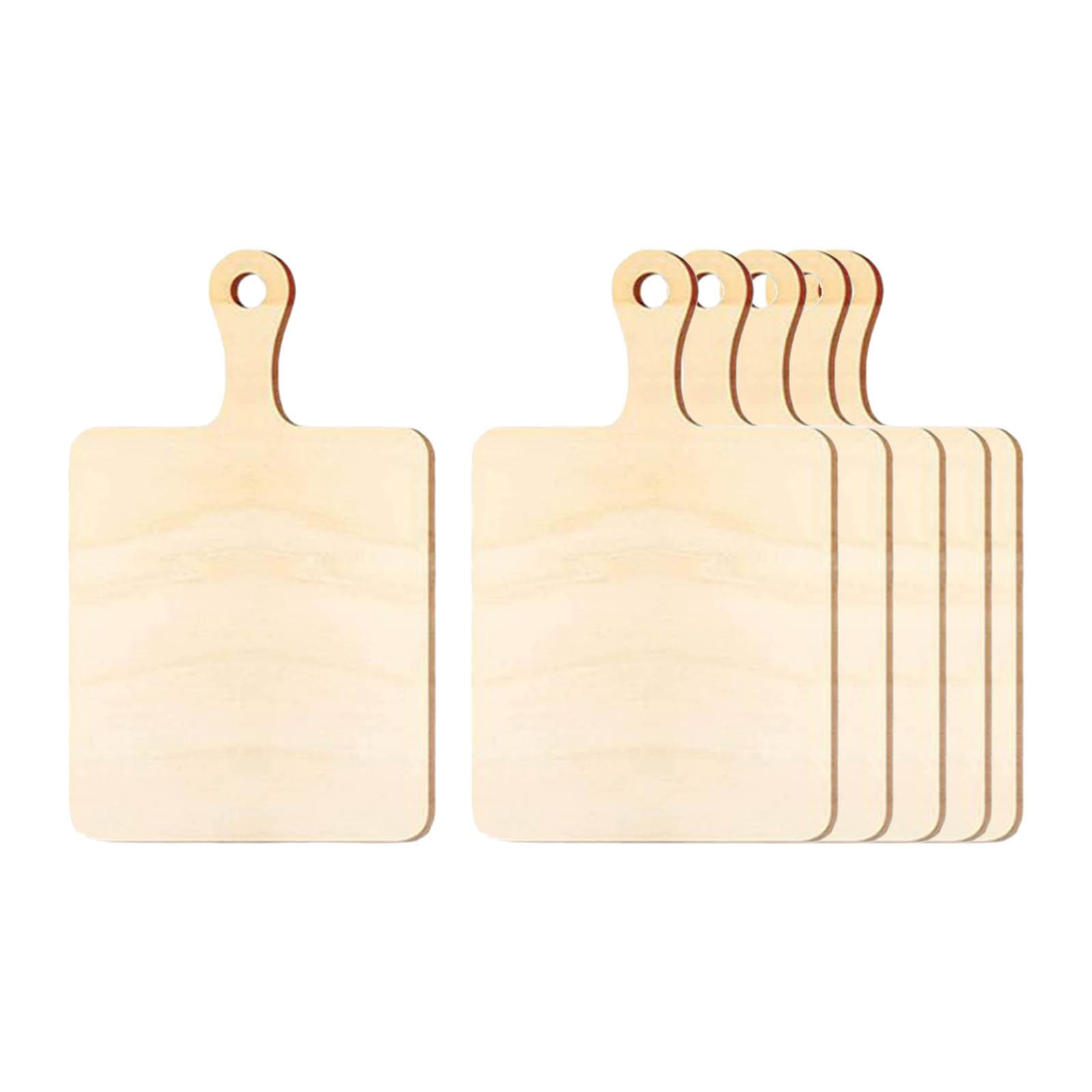 

6 Pieces Mini Wooden Cutting Board Set Chopping Board Kit Tray Cheese Board Eco-Friendly Kitchen Tools for Parties And Gifting