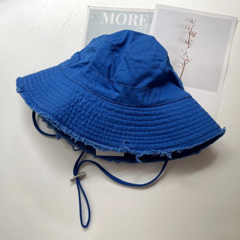 Fashion Fisherman Hats Foldable Bob Bucket Hat with Big Brim Sunscreen with Adjust Chin Rope Caps Beach Fishing Gorras Hat Women