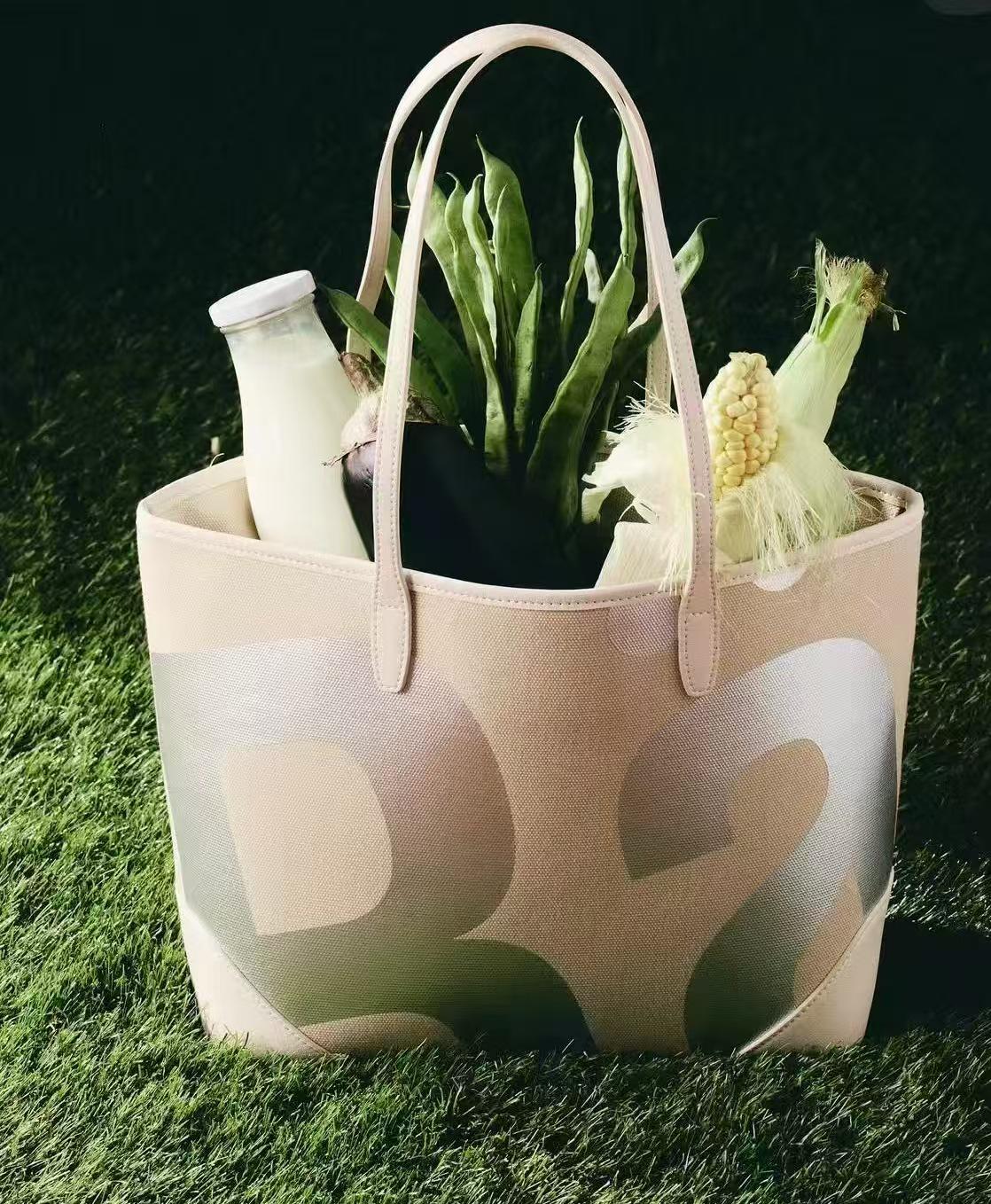 

2025 Large-Capacity Women s Canvas Tote Bag - Universal Commuter Shoulder Handbag with Letter Design from Thailand 35x10x26