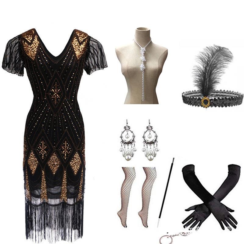 Hot Sale Sequin Dress Costume Vintage Sequin Dress 2XL