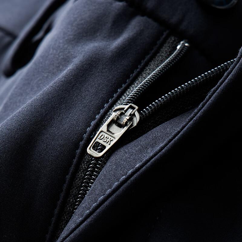 ROMON Men's Wrinkle-Resistant Business Casual Straight Trousers