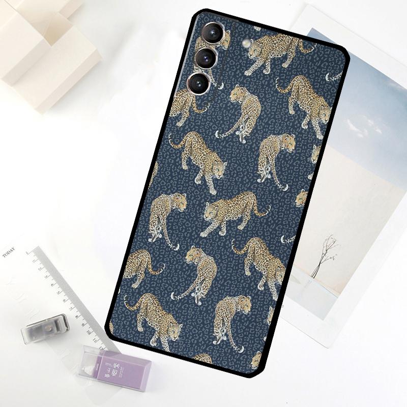 Fashion Leopard Print Phone Case For Samsung Galaxy S25 S24 S23 S22 S21 S20 S26 Ultra S10 Plus S23 FE S25 FE Cover