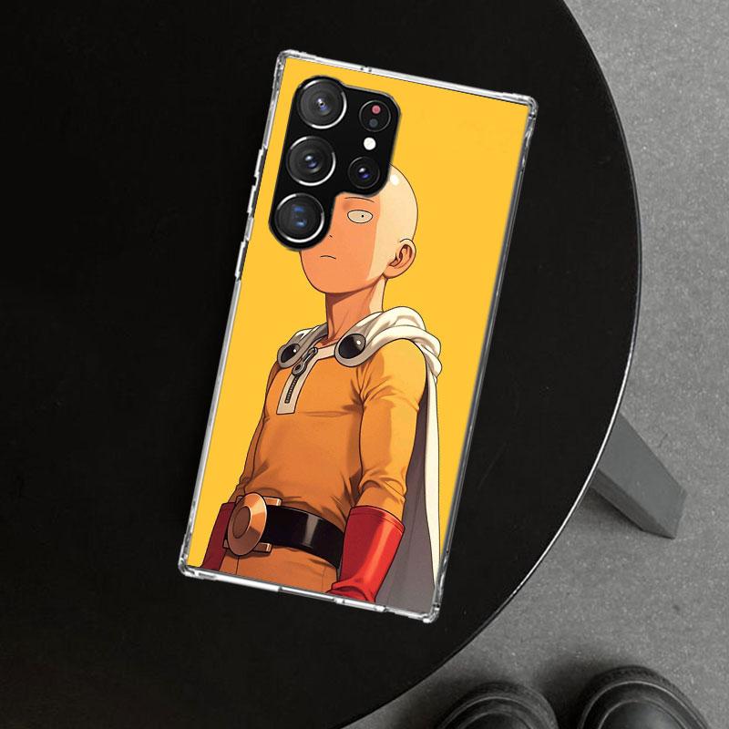 One P-Punch-Man Saitama King Phone Case Cover for Samsung Galaxy S26 S25 Edge S24 S23 Ultra S22 Plus S21 FE S20 + Art Customized