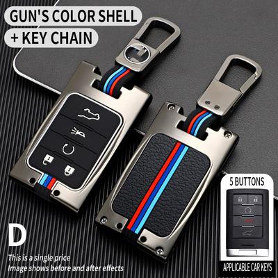 Etui na kluczyk samochodowy dla chevroleta CTS ATS XTS SLS SRX XLS DTS STS sewilla Escalade 3/4/5 przycisk C7 Corvette Cadillac ze stopu cynku