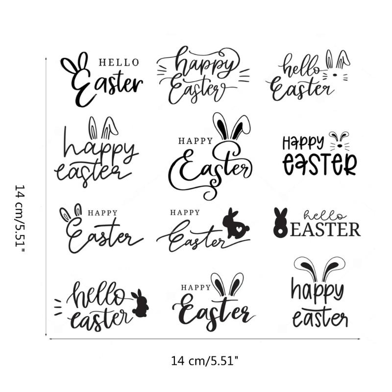 Easter Letter Clear Silicone Stamp for DIY Invitation Card Scrapbooking Paper Craft Rubber Stamp Handmade Journaling