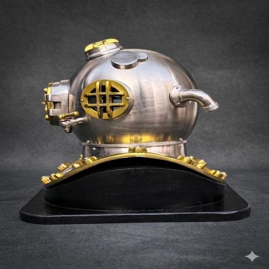 Style Diving Helmet  Steel and Aluminum, Nautical Decor