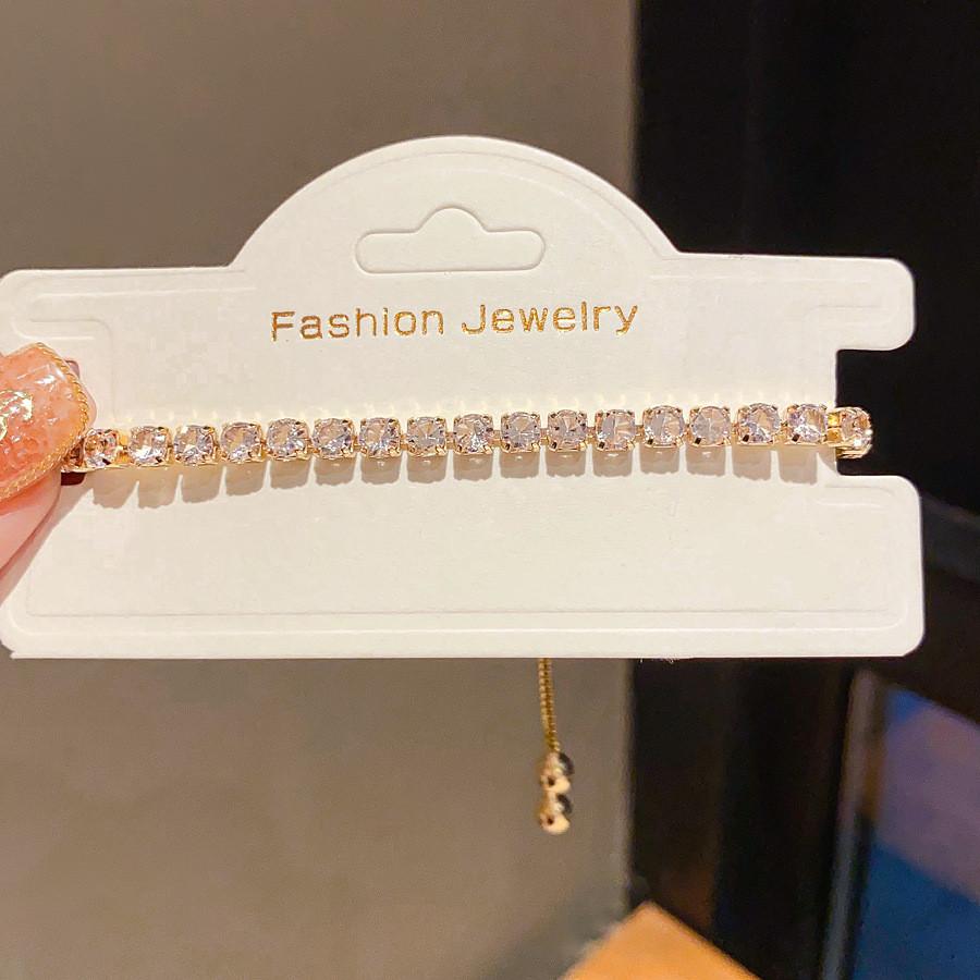 Geometric Square Zircon Fashion Bracelet With Cubic Zirconia For Women Gift