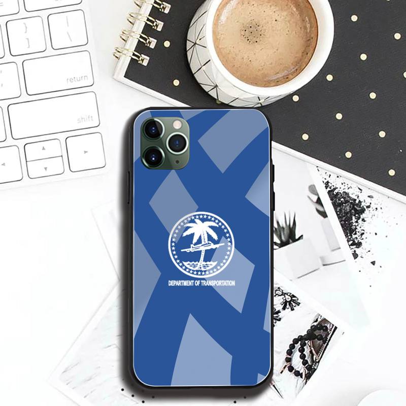 Chuuk Chuukese Pride 691 Flag Phone Case Tempered Glass For iPhone 12 pro max mini 11 Pro XR XS MAX 8 X 7 6S 6 Plus SE 2020 case