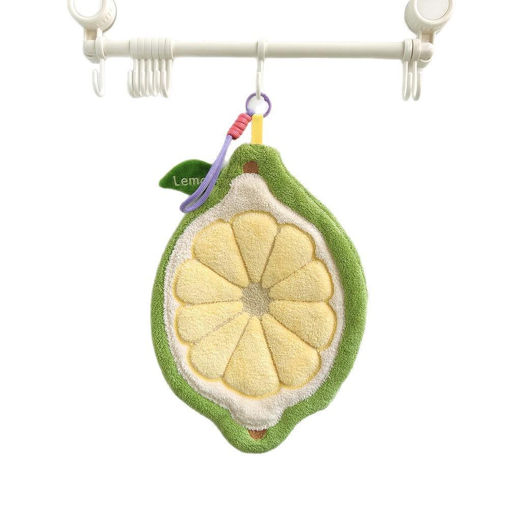 New Coral Fleece Fruit Hand Towel: High-Quality, Absorbent, Decorative Kitchen Souvenir