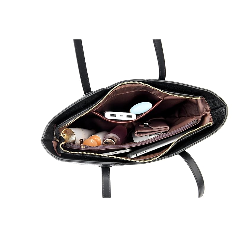 CC-MAX tote bag a4 handbag Looks expensive PU leather casual formal commute With zipper business independence lightweight simple Elegant ladies CC2402