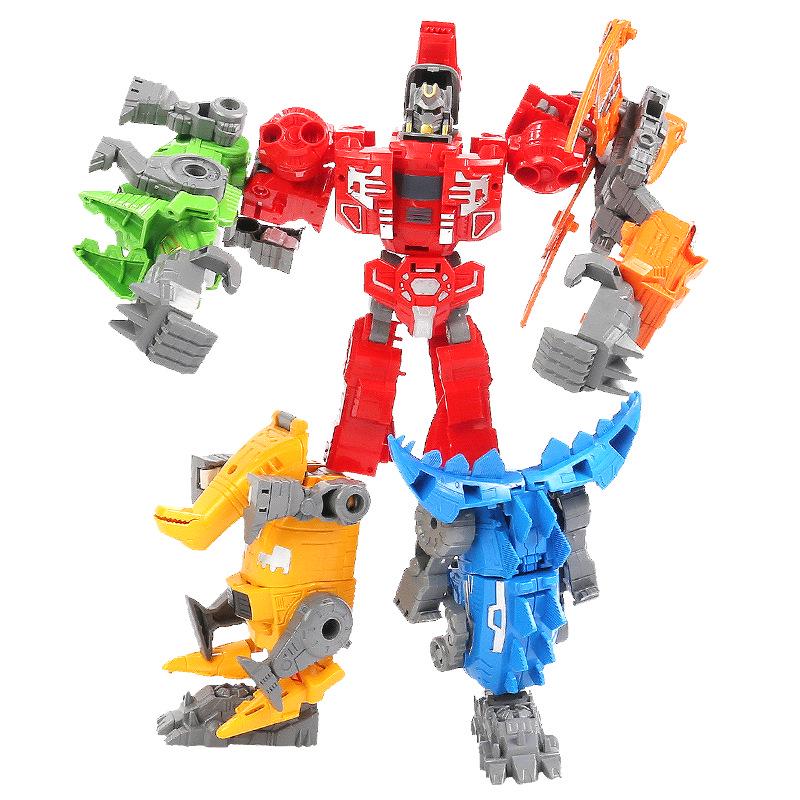 Transforming Triceratops Robot: Toy Tyrannosaurus Rex with Weapons