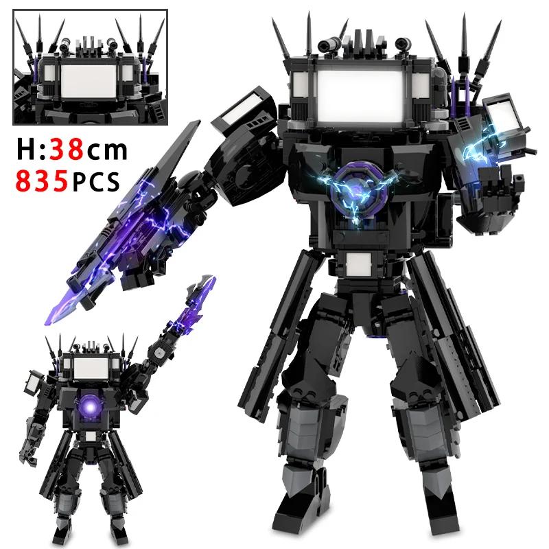 New In Skibidi Figures Toilet Man Titan Clock King 5.0 TV Man Drill Man Building Blocks Bricks Model Toys Kids Xmas Ideas Gift