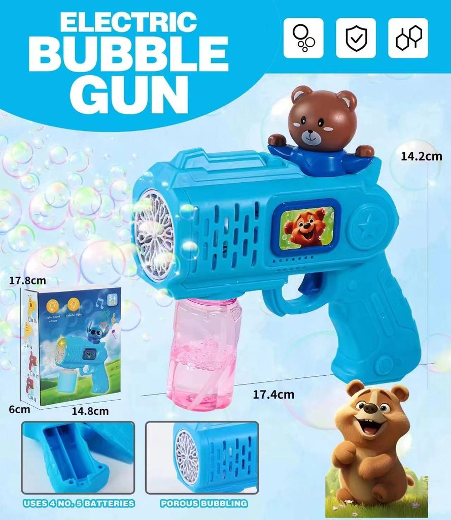 Children Bubble Gun Toy Stitch Fully Automatic Bubble Machine Bubbles Gun Outdoor sand Game Fantasy Toy for Boys Girls Gift