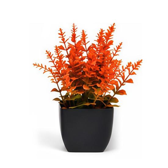 Simulated Small Potted Plant Maintenance-Free Realistic Autumn Leaves Mini Fake