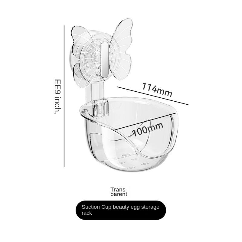 Bathroom Storage Rack Punch-free Storage Box Bathroom Suction Cup Wall-mounted Washbasin Makeup Storage Rack