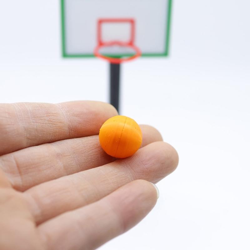Miniature Basketball Hoop Set for 1/12 Doll House Decoration Educational Model for Children Creativity Easy Assembly