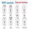 Graffiti WiFi Smart Socket with USB: Compatible with US, Brazilian, Australian, Israeli, and Italian Standards; Cross-border Timer Plug.