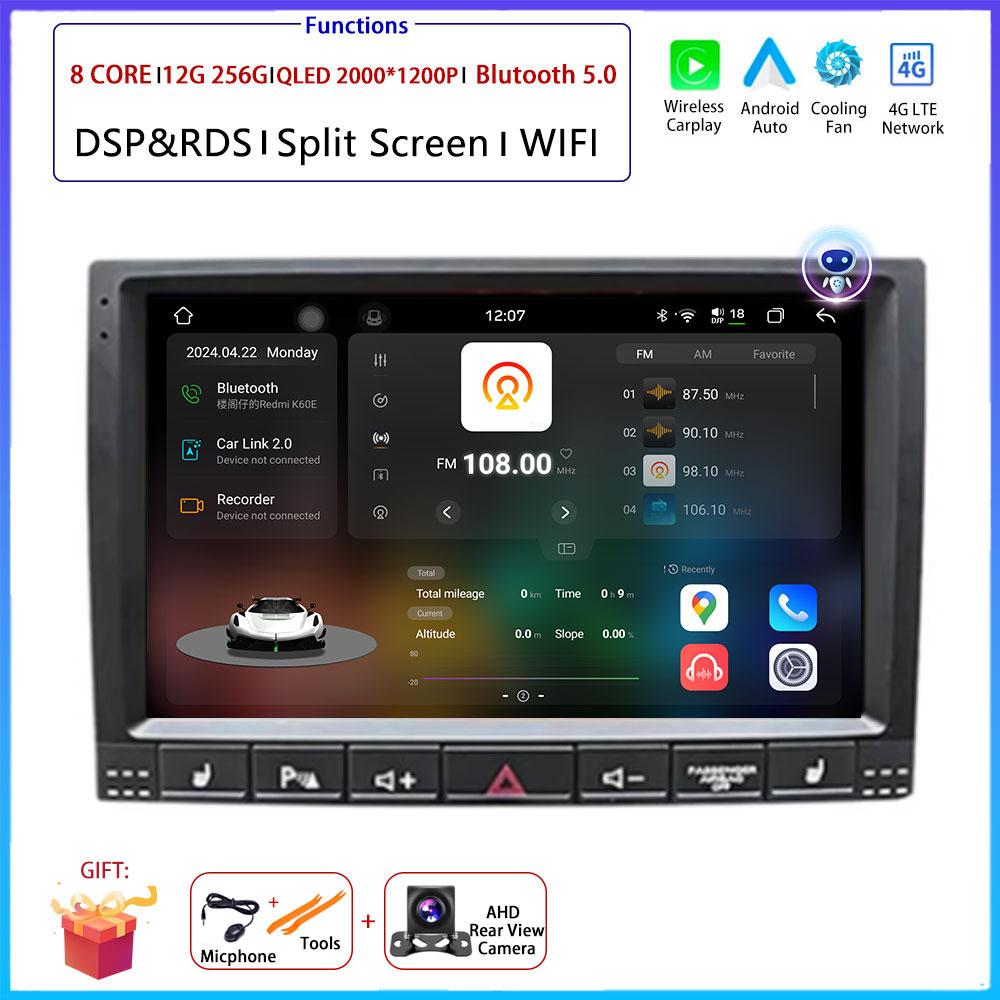 9"4G Android OS For Volkswagen VW Touareg 2002 - 2012 Car Radio Stereo Multimedia Video GPS Navigation Player QLED Screen BT 5.0