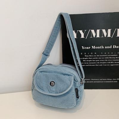 Leichte, Hochwertige, Großvolumige Umhängetasche, Modische, Retro und Trendige Jeans, Niedliche Crossbody-Tasche