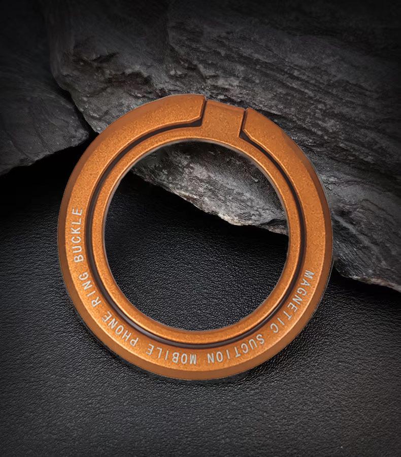 Ultra-Thin MagSafe Magnetic Phone Holder - Metal Folding Desktop Stand with Strong Suction and Finger Ring Buckle