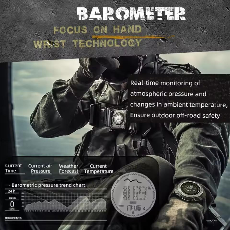 NORTH EDGE Vertico Smart Watch Men Sports Waterproof Altitude Barometer Compass Thermometer Multi-functional Electronic Watches