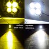 3 Inch 40W Square Car LED Work Light 5D Lens Yellow White Dual Color High Low Beam Bumper Fog Inspection Spotlight