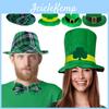 St. Dia de São Patrício Leprechaun Irlandês Look Chapéu de Veludo Verde Trevo Acessório para Adulto
