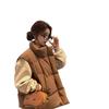 Autumn and winter new cotton vest women's outer wear college style European loose thickened vest vest vest jacket