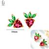 925 Silver Needle Cute Starfish/Shrimp Pendant Earrings Red Chili/ Star Enamel Gold Earrings For Women Fashion Jewelry