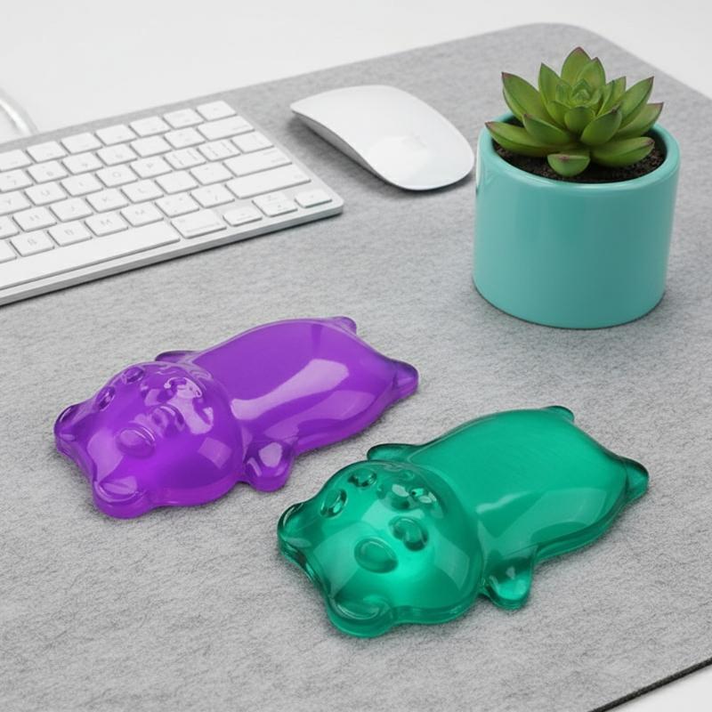 1 stk Klar Sød Bjørn Mus Håndledsstøtte Ergonomisk Silikone Gel Mus Håndledsstøtte til Tastatur og Spil