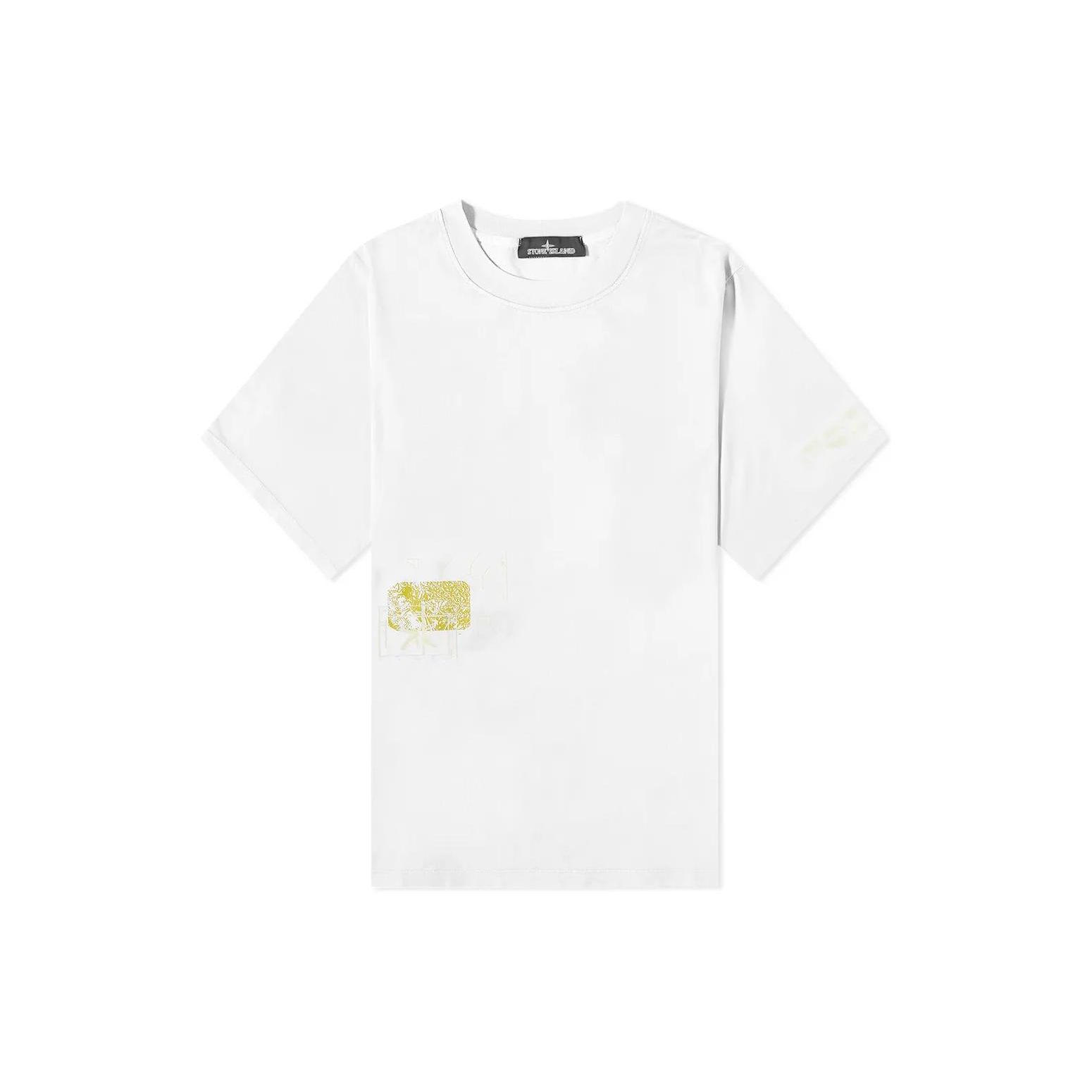 

Stone Island Pattern Printed Crew Neck Pullover T-Shirt Men Tops 77192011B-V0099 XL