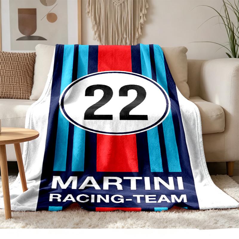 Martini Racing Team Soft and Comfortable Flannel Suitable for Sofas Living Rooms Outdoor Camping Travel and Also Makes a Great Anniversary Gif