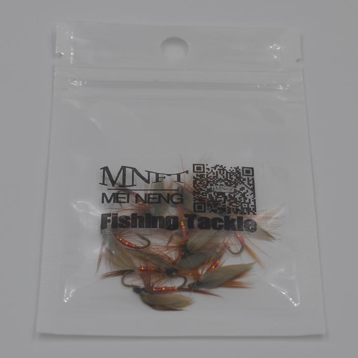 MNFT 10PCS Peacock Wings May Fly Trout Fishing Flies 12# Barbed Hooks Fishing Lure