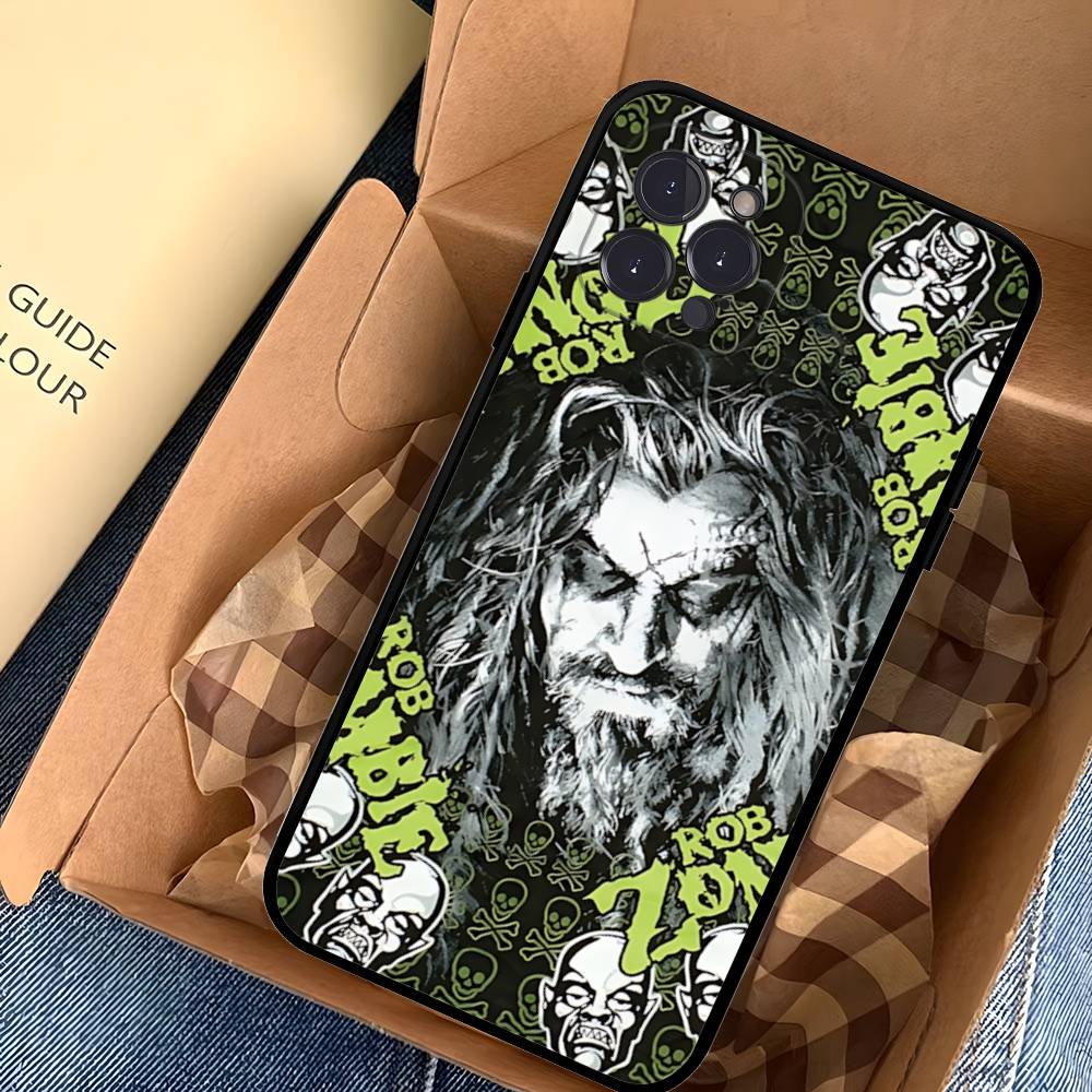 R-Rob Singer Z-Zombie Heavy Metal Band Phone Case For IPhone 17 16 15 14 13 12 11 Pro Max Plus Mini Soft Black Cover