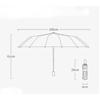 Strong Wind Resistant 3Folding 16K Manual Umbrella Men Parasol Women Rain Large Umbrellas Super Sun Protection And UV