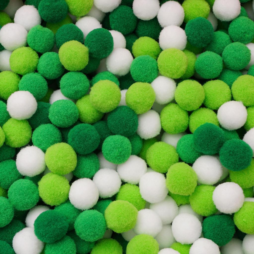 20-200 Stück Bunte Pompon-Plüschbälle Gemischte Farbe Kreatives Kinder-Handarbeitsmaterial Glitzer-Schaumstoffball DIY Bastelbedarf