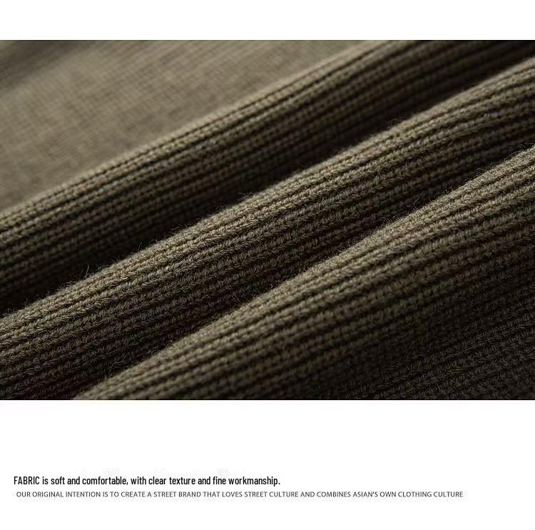 Men's 2025 Autumn/Winter Trendy Casual Knitwear – Versatile Fake Two-Piece Long Sleeve