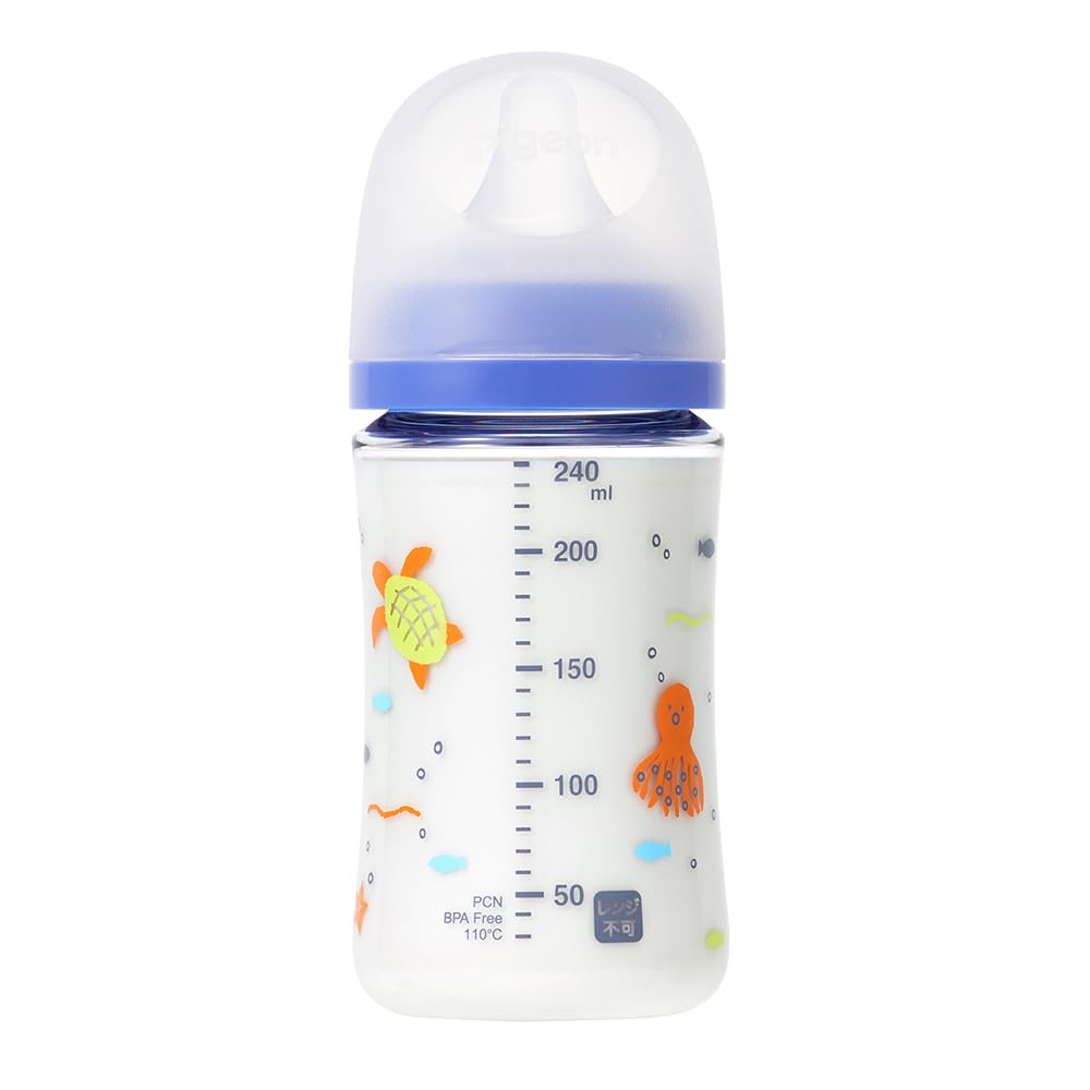 Pigeon Breastfeeding for babies from 3 months made of plastic with premium transparency Bottle, 240ml, onwards, lightweight, shatter-resistant