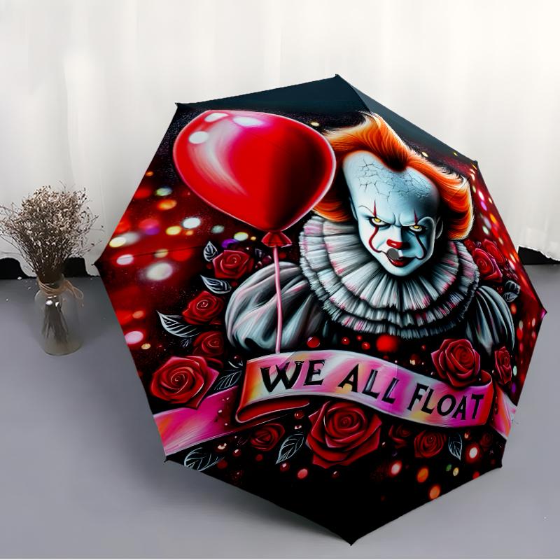 1pc Pennywise2 Umbrella, Sun Protection, And UV Shielding. It Has Eight Sturdy Ribs for Outdoor Use And Perfect Gift