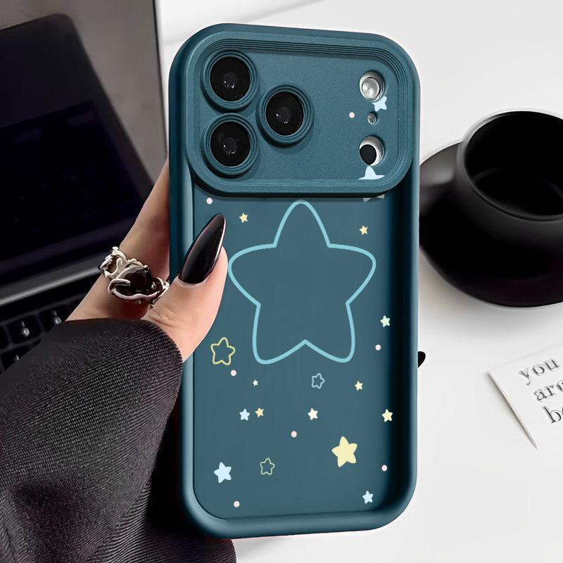 Weiche TPU-Handyhülle Für iPhone 17 Pro 15 16 Pro Max 14 13 Pro Max 16e 17e Stoßfeste Sternenmuster-Bonbonfarbe Silikonhülle