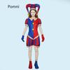 Anime Cosplay Jumpsuit With Hat And Shoe Cover, Clown Outfits For Halloween Carnival Circus Pomni Costume For Adults